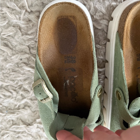 Birkenstock Boston Chunky Clogs in Green Tea (Papillio) - Picture 7 of 12